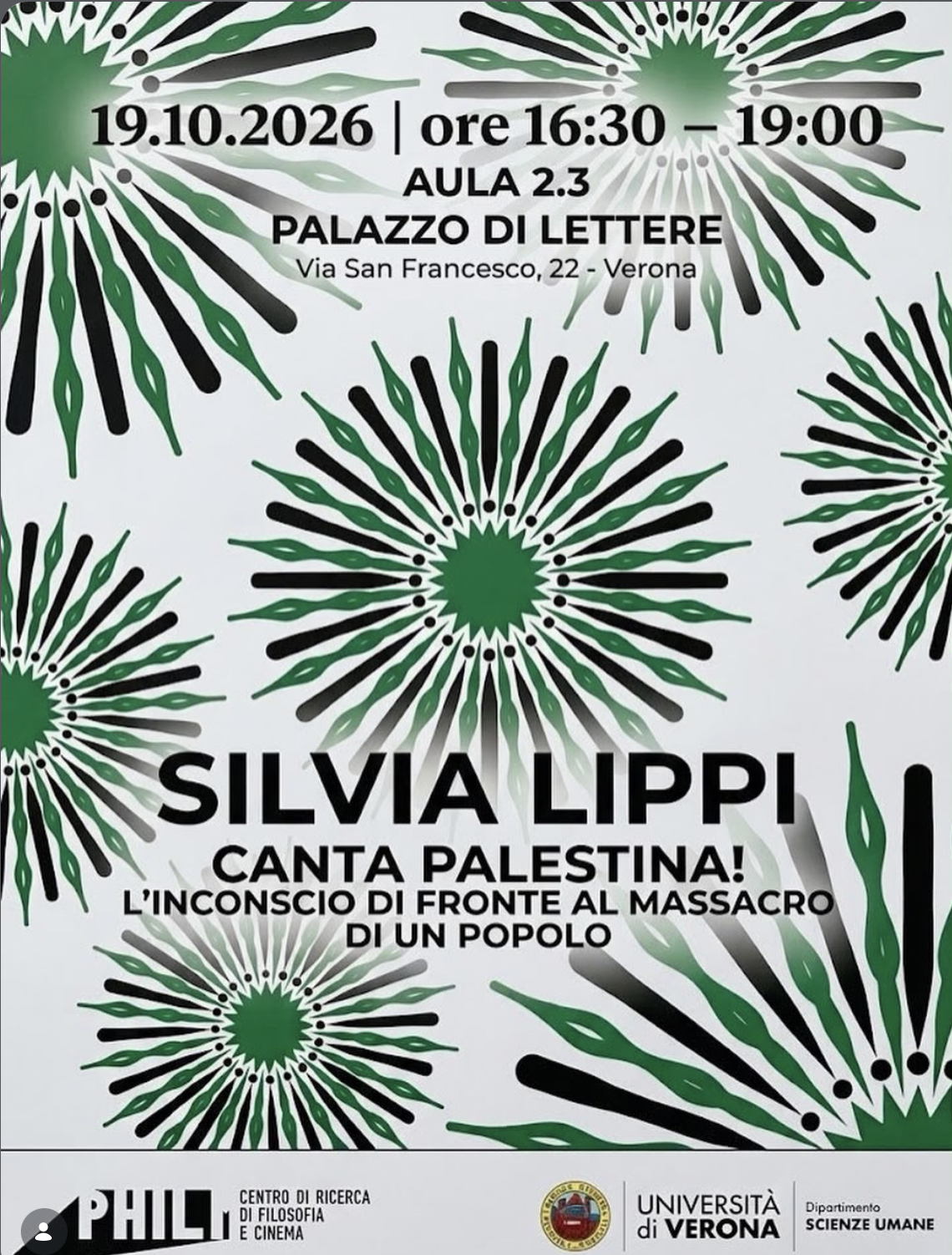 📚🎬 𝗖𝗔𝗡𝗧𝗔 𝗣𝗔𝗟𝗘𝗦𝗧𝗜𝗡𝗔 - Universit&agrave; di Verona